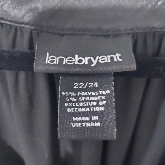 Lane Bryant Black Sleeveless with Jewel & Beaded Collar Dress in Size 22/24 3X - Picture 6 of 8